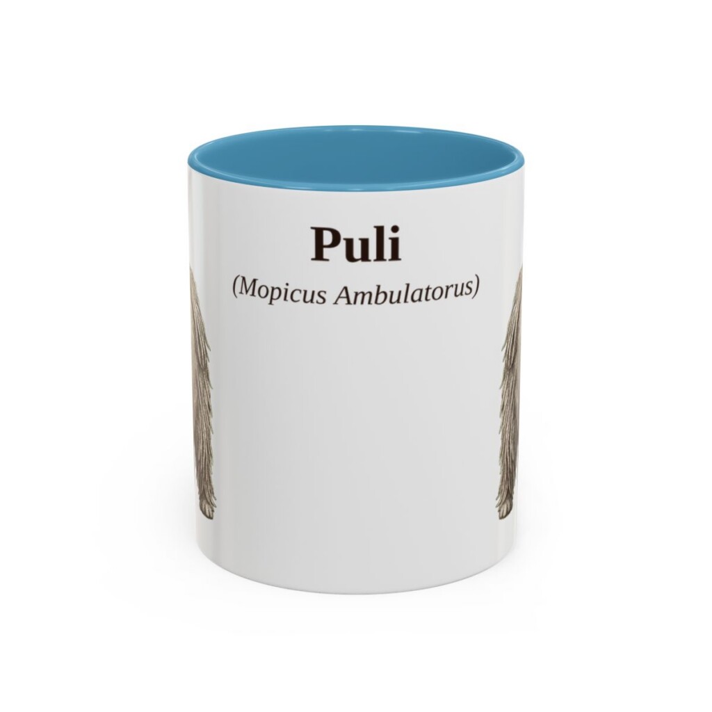 11oz-puli-mug-latin-light-blue 11oz Puli Latin Mug, Light Blue, front view