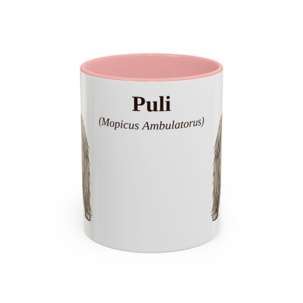 11oz-puli-mug-latin-pink 11oz Puli Latin Mug, Pink, front view