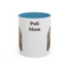 11oz Puli Dog Mom Mug, Light Blue, front view
