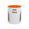 11oz Puli Dog Mom Mug, Orange, front view
