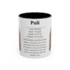 11oz Puli Mug, Black, front view