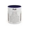 11oz Puli Mug, Navy, front view