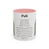 11oz Puli Mug, Pink, front view