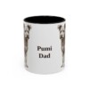 11oz Pumi Dog Dad Mug, Black, front view
