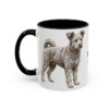 11oz Pumi Dog Dad Mug, Black, left side view