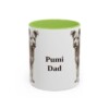 11oz Pumi Dog Dad Mug, Light Green, front view