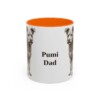 11oz Pumi Dog Dad Mug, Orange, front view