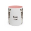 11oz Pumi Dog Dad Mug, Pink, front view
