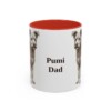 11oz Pumi Dog Dad Mug, Red, front view