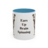 11oz Funny Pumi Mug, Light Blue, front view