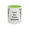 11oz Funny Pumi Mug, Light Green, front view