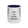 11oz Funny Pumi Mug, Navy, front view