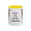 11oz Funny Pumi Mug, Yellow, front view