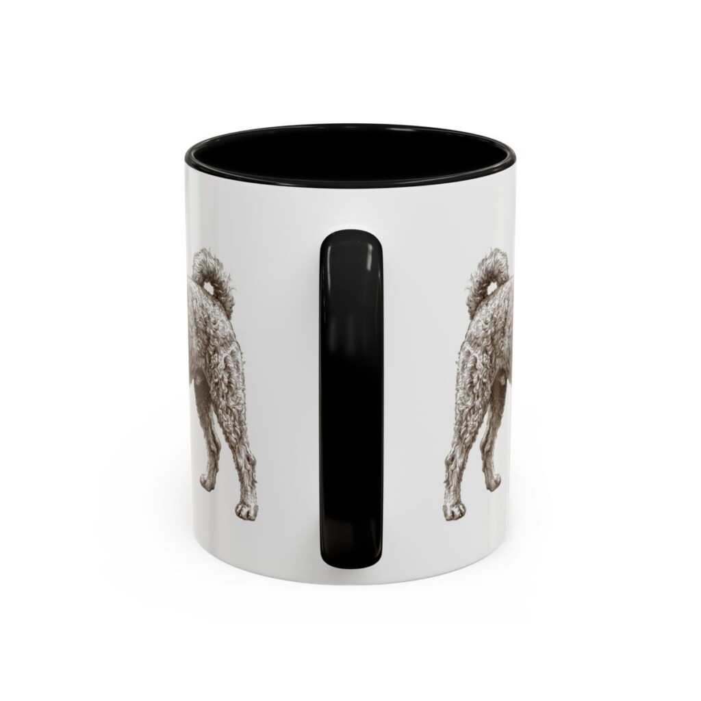 11oz Pumi Latin Mug, Black, back view