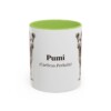 11oz Pumi Latin Mug, Light Green, front view