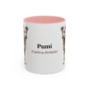11oz Pumi Latin Mug, Pink, front view