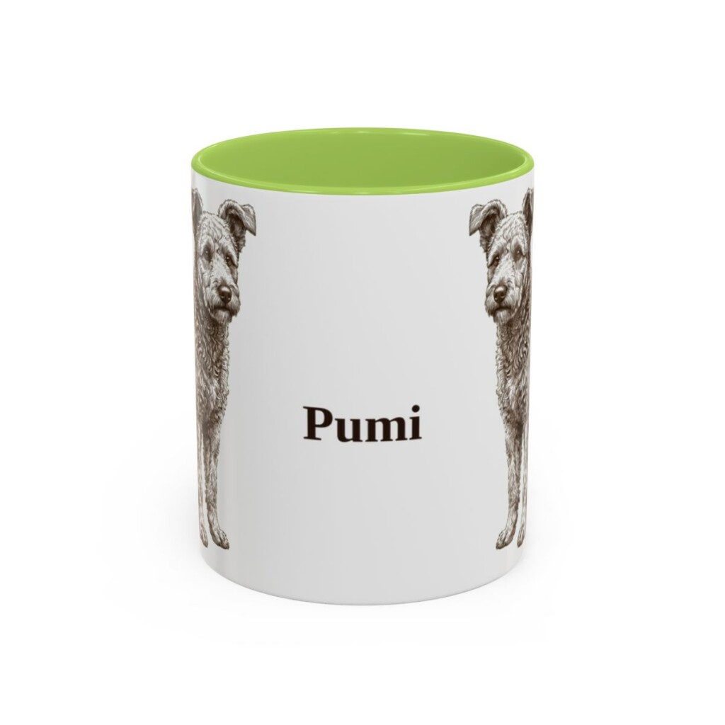 11oz Pumi Mug, Light Green, front view