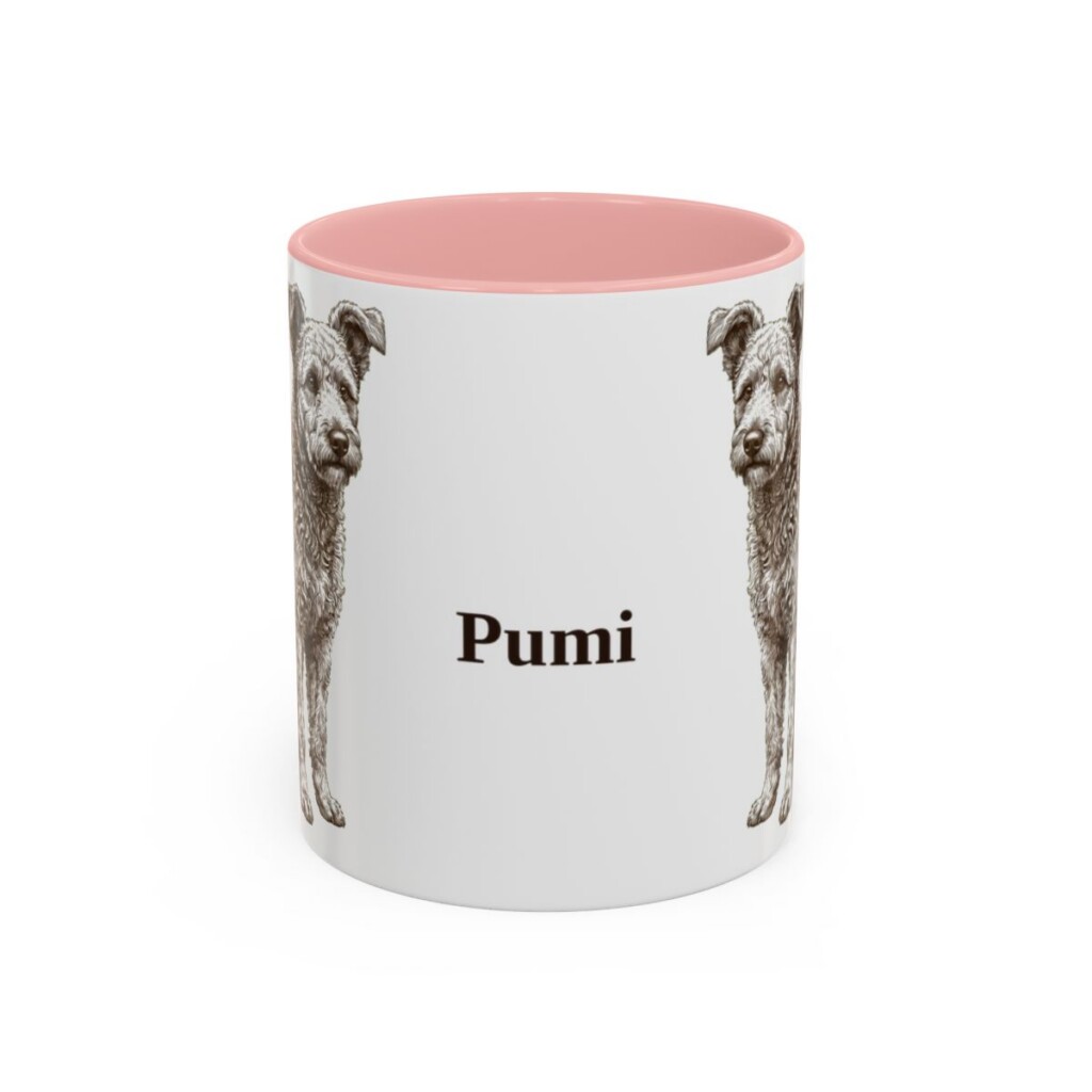 11oz Pumi Mug, Pink, front view
