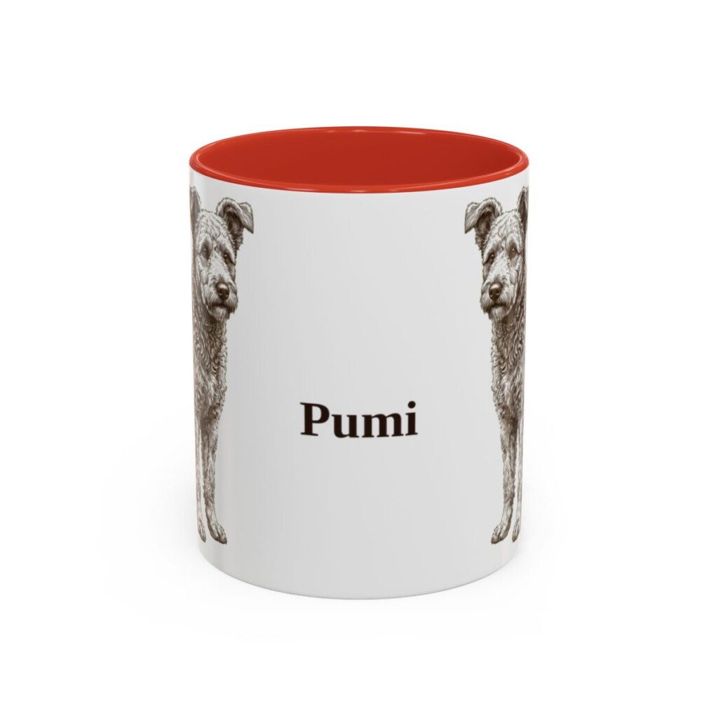 11oz Pumi Mug, Red, front view
