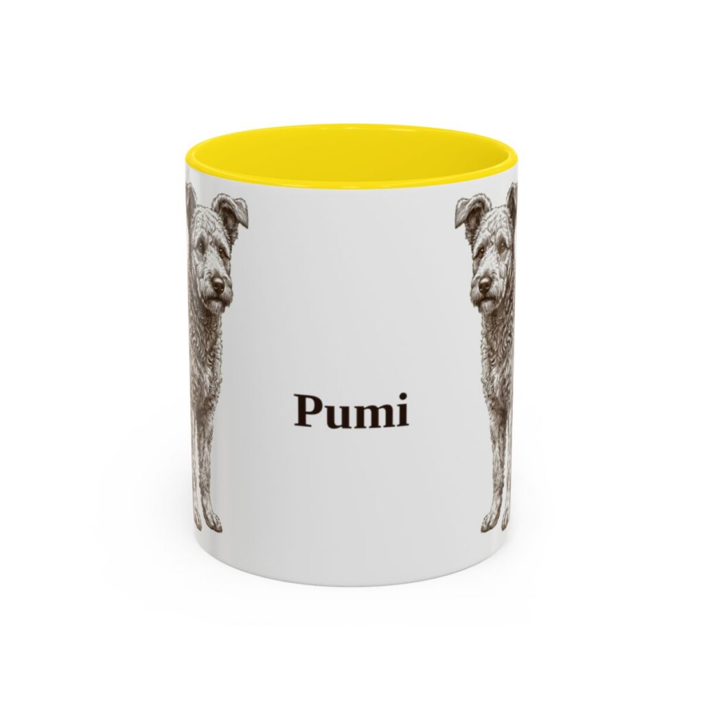 11oz Pumi Mug, Yellow, front view