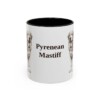 11oz-pyrenean-mastiff-mug-black-front 11oz Pyrenean Mastiff Mug, Black, front view