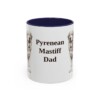 11oz Pyrenean Mastiff Dog Dad Mug, Navy, front view