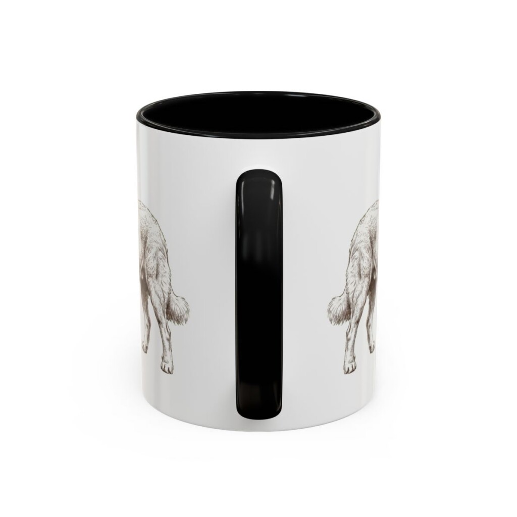 11oz-pyrenean-mastiff-mug-humor-black-back 11oz Funny Pyrenean Mastiff Mug, Black, back view