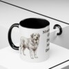 11oz-pyrenean-mastiff-mug-humor-black-context-2 11oz Funny Pyrenean Mastiff Mug, Black, lifestyle photo