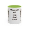 11oz-pyrenean-mastiff-mug-humor-light-green 11oz Funny Pyrenean Mastiff Mug, Light Green, front view