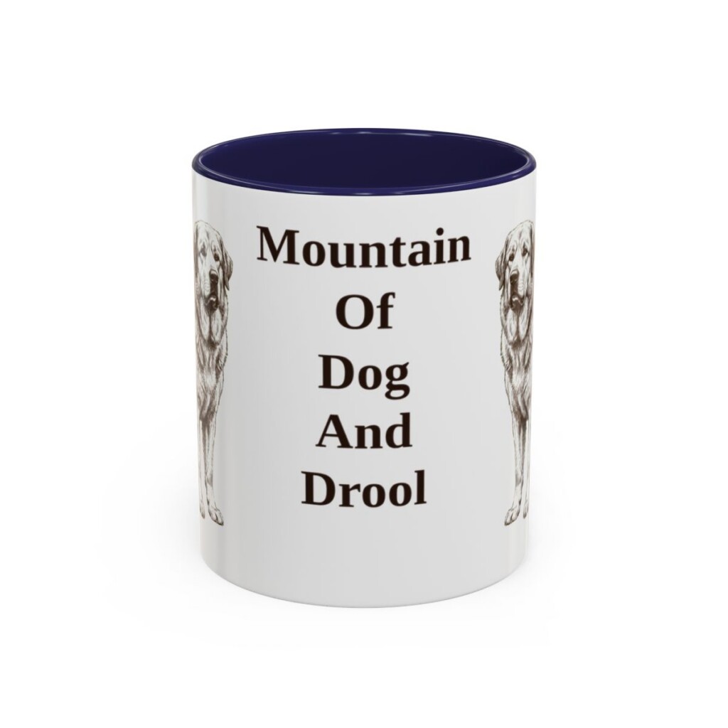 11oz-pyrenean-mastiff-mug-humor-navy 11oz Funny Pyrenean Mastiff Mug, Navy, front view