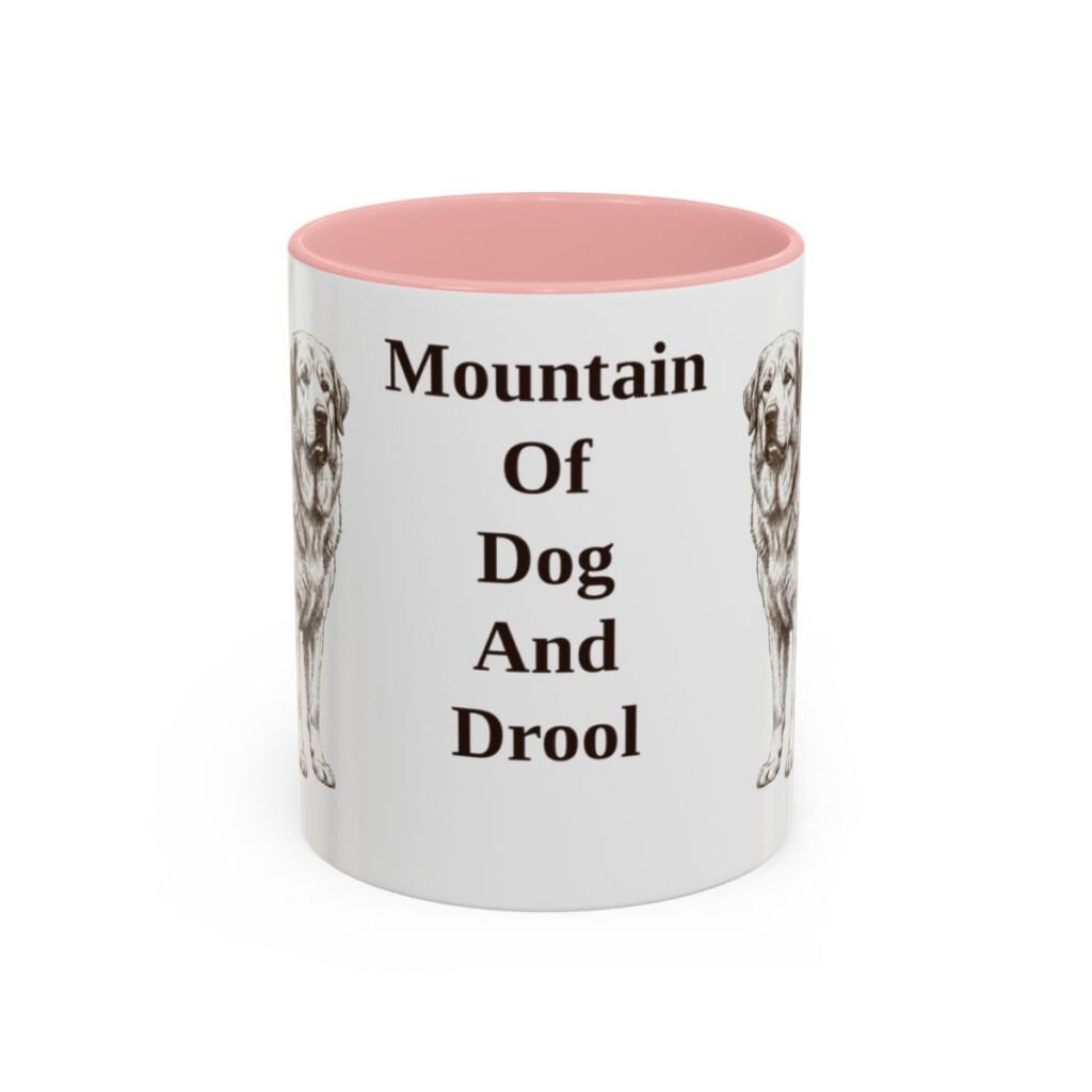 11oz-pyrenean-mastiff-mug-humor-pink 11oz Funny Pyrenean Mastiff Mug, Pink, front view