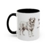 11oz Pyrenean Mastiff Latin Mug, Black, left side view