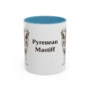 11oz-pyrenean-mastiff-mug-light-blue 11oz Pyrenean Mastiff Mug, Light Blue, front view