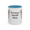 11oz Pyrenean Mastiff Dog Mom Mug, Light Blue, front view