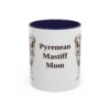 11oz Pyrenean Mastiff Dog Mom Mug, Navy, front view