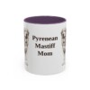 11oz Pyrenean Mastiff Dog Mom Mug, Purple, front view