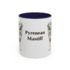 11oz-pyrenean-mastiff-mug-navy 11oz Pyrenean Mastiff Mug, Navy, front view
