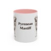11oz-pyrenean-mastiff-mug-pink 11oz Pyrenean Mastiff Mug, Pink, front view