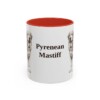 11oz-pyrenean-mastiff-mug-red 11oz Pyrenean Mastiff Mug, Red, front view