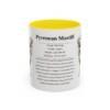 11oz Pyrenean Mastiff Mug, Yellow, front view