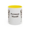 11oz-pyrenean-mastiff-mug-yellow 11oz Pyrenean Mastiff Mug, Yellow, front view