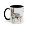 11oz-pyrenean-shepherd-mug-black-left 11oz Pyrenean Shepherd Mug, Black, left side view