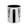 11oz Funny Pyrenean Shepherd Mug, Black, back view