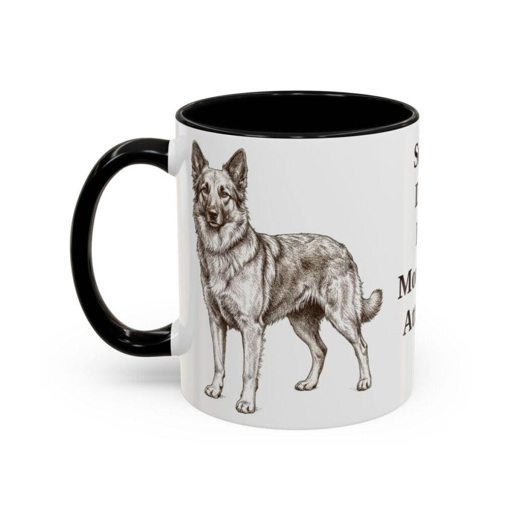 11oz Funny Pyrenean Shepherd Mug, Black, left side view