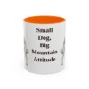 11oz Funny Pyrenean Shepherd Mug, Orange, front view