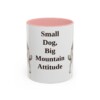 11oz Funny Pyrenean Shepherd Mug, Pink, front view