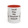 11oz Funny Pyrenean Shepherd Mug, Red, front view