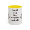 11oz Funny Pyrenean Shepherd Mug, Yellow, front view
