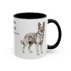 11oz Pyrenean Shepherd Latin Mug, Black, right side view