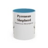 11oz Pyrenean Shepherd Latin Mug, Light Blue, front view